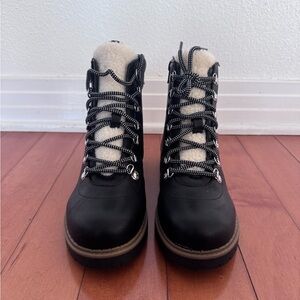 Style & Co Black and White Winter Rain Boots